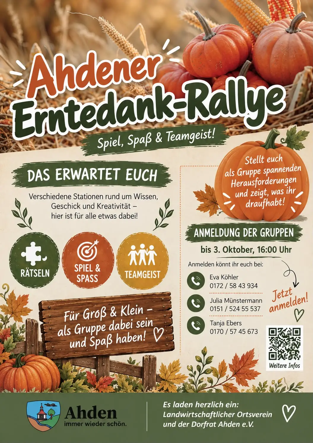 Veranstaltung - Ahdener Erntedank Rallye am 3.10.2026